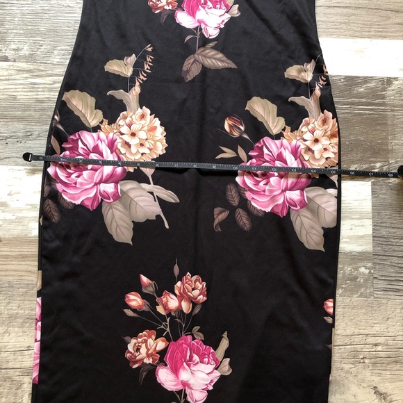 GUC SHEIN Midi Bodycon Cami Floral Print Dress - Picture 10 of 14